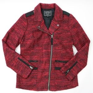 Lucky Red Brand Biker Moto Jacket Sz S